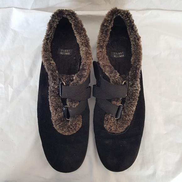 STUART WEITZMAN Suede Fleece Lined Shoes - Picture 2 of 8